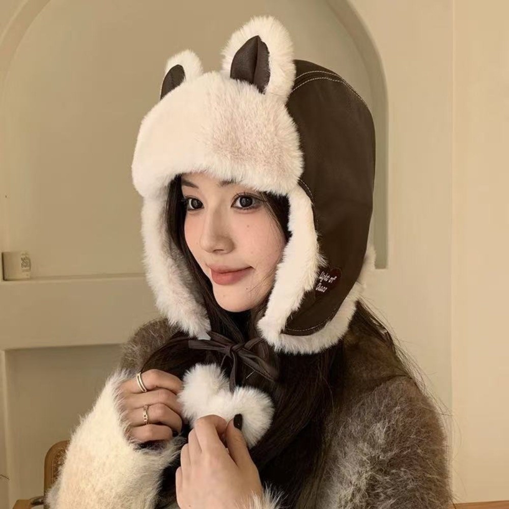Trapper Hat Ear Flap - Classic Faux Leather Bear Ear Trapper