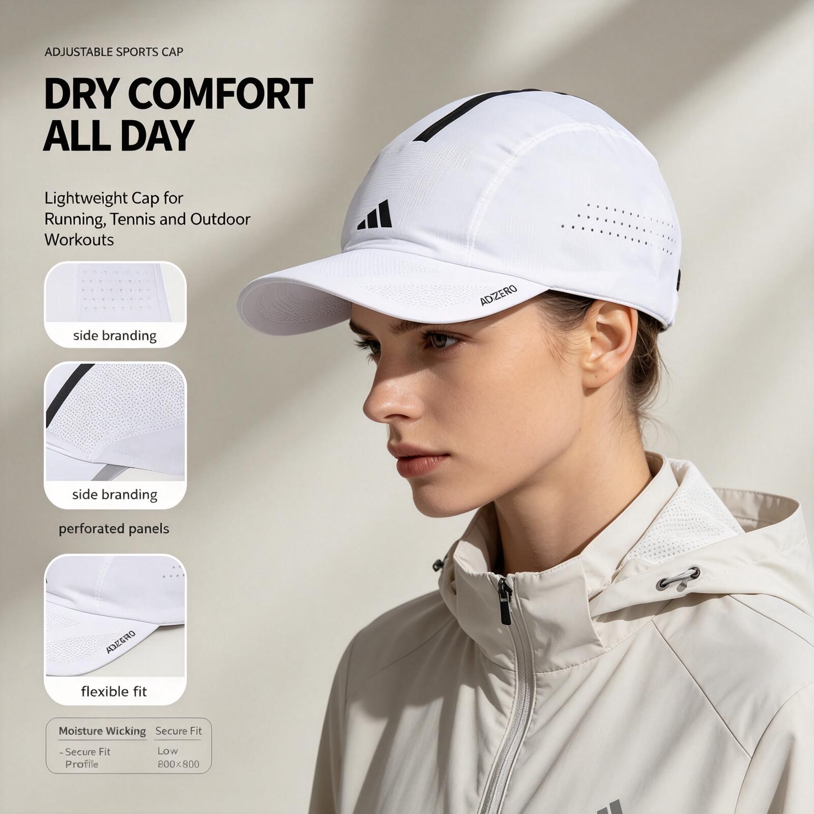 Adidas White Running Cap Light - Running Cap Lightweight review and price