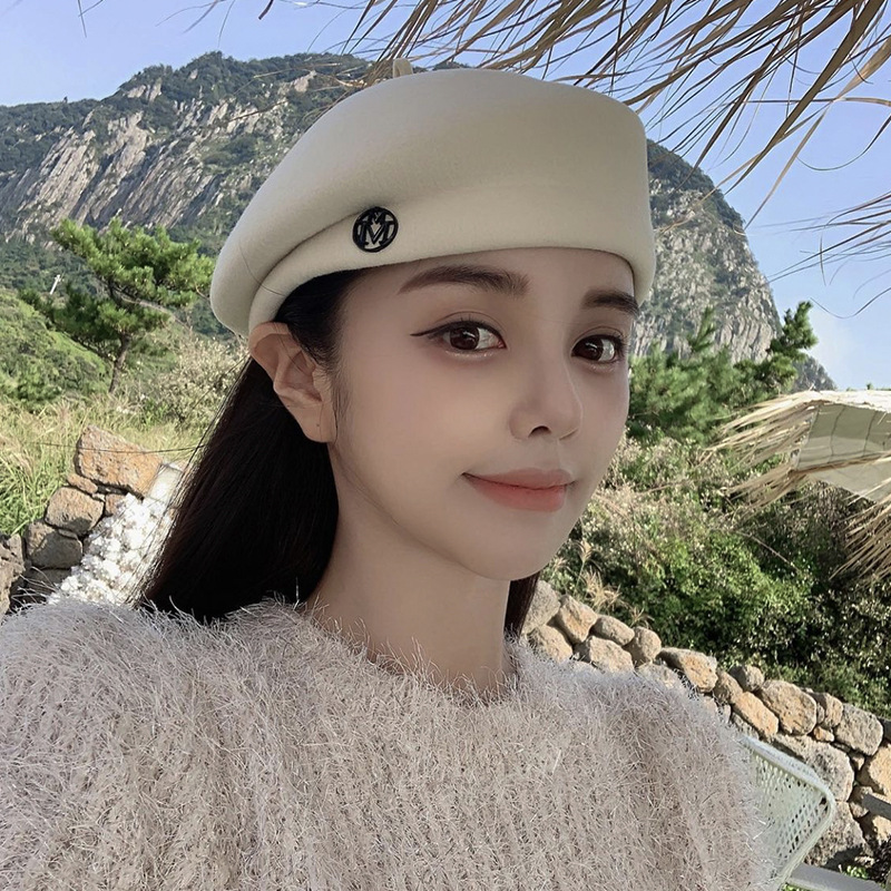 White Wool Beret for Women - C - Beret French Wool review and price