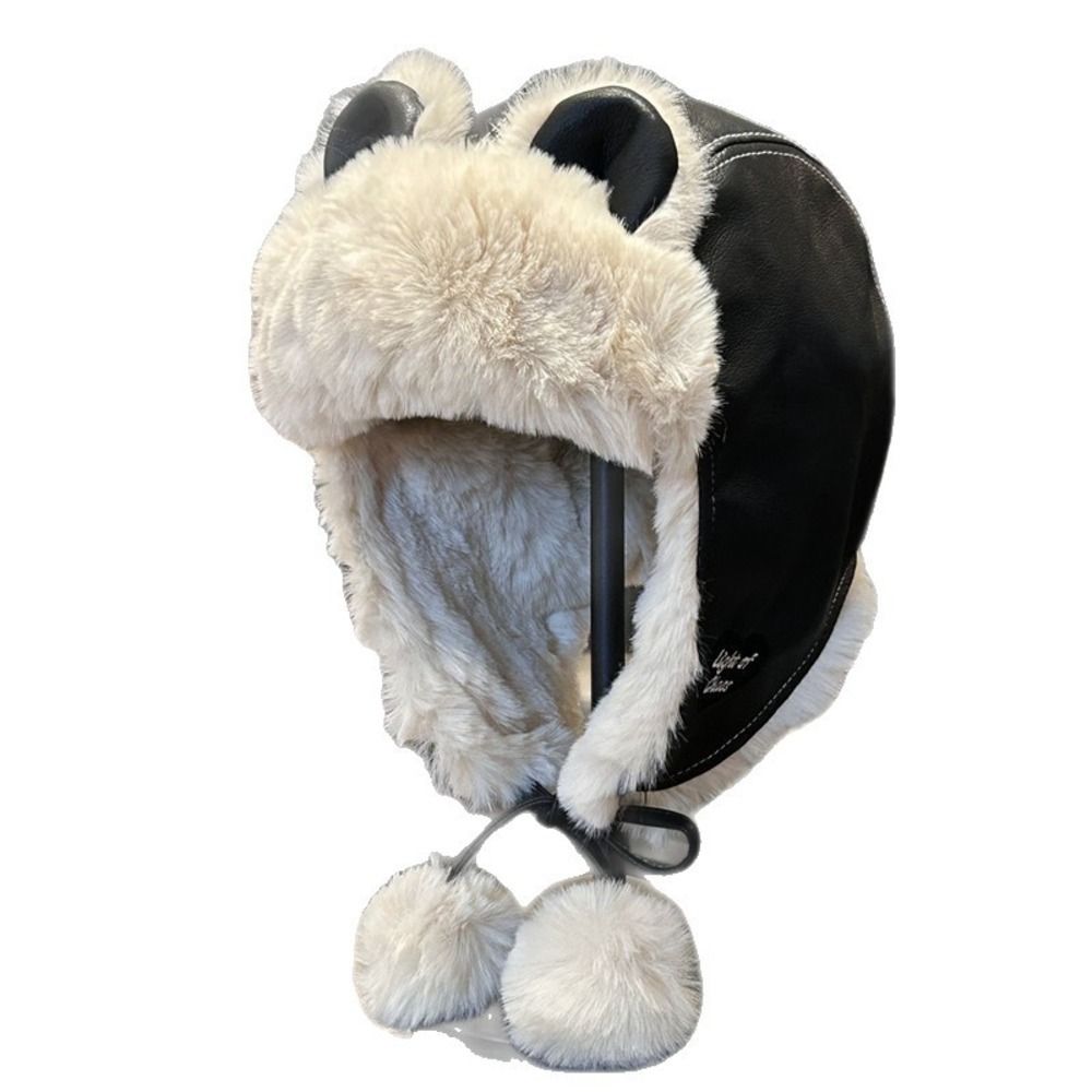 Cozy Faux Leather Bear Ear Tra - Trapper Hat Ear Flap review and price