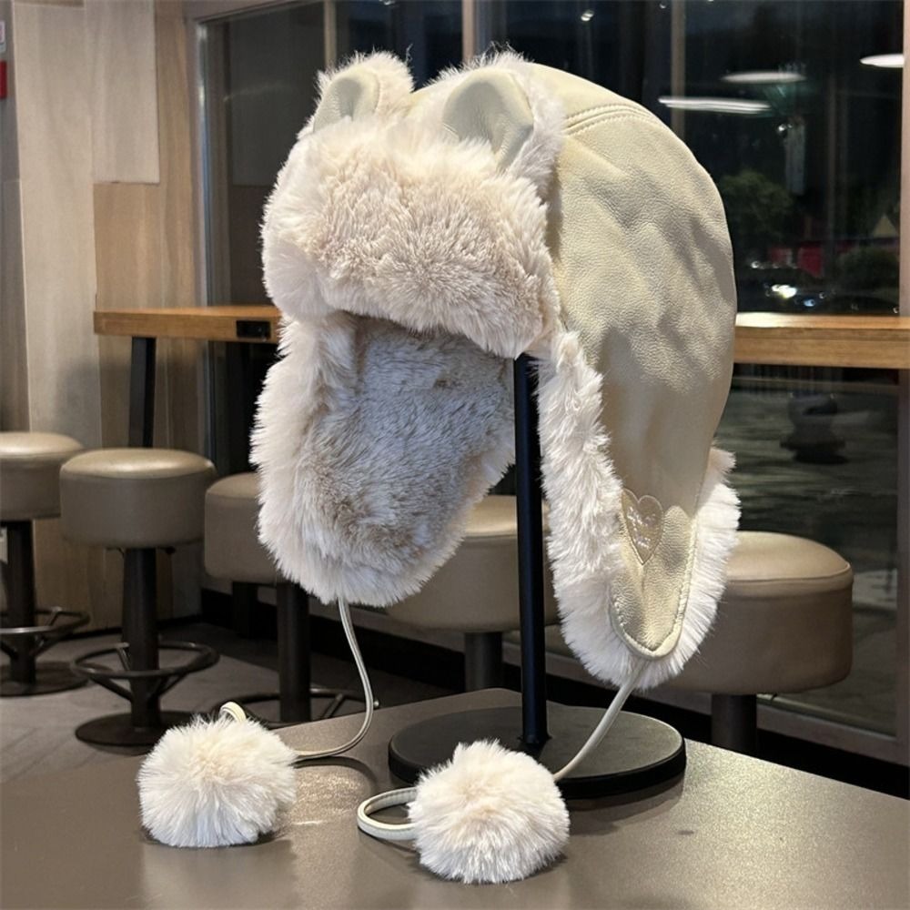 Cozy Faux Leather Bear Ear Tra - Trapper Hat Ear Flap review and price